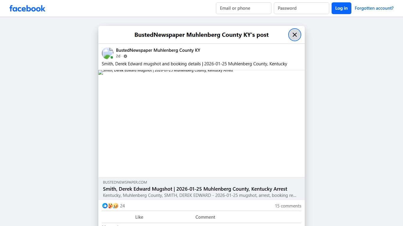 Smith, Derek Edward... - BustedNewspaper Muhlenberg County KY Facebook