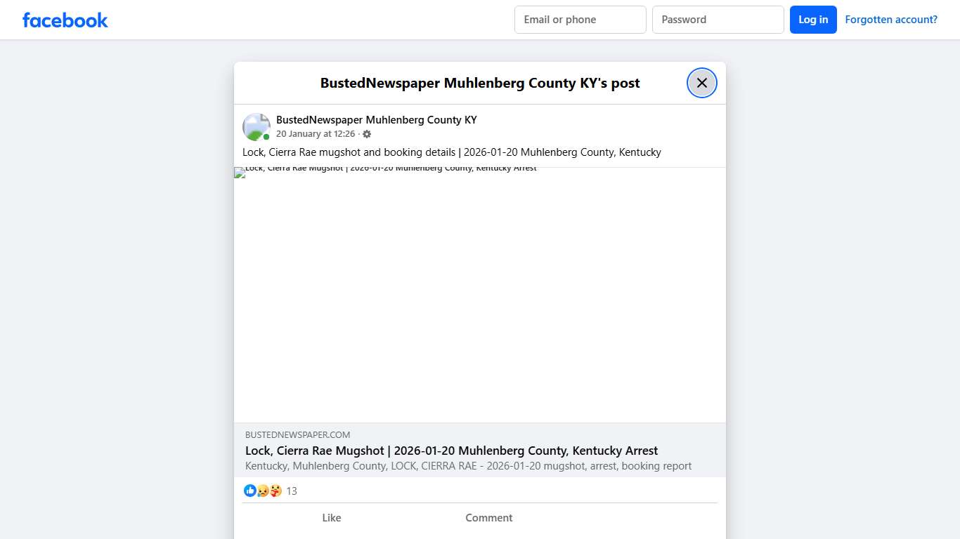 Lock, Cierra Rae... - BustedNewspaper Muhlenberg County KY Facebook